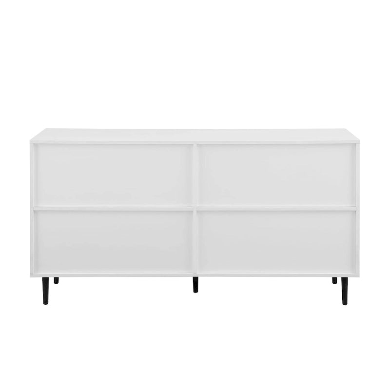 58-inch Mid-Century Modern 4-Door Buffet with Tapered Legs