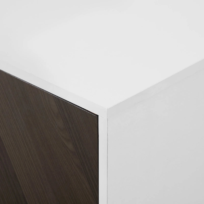 58-inch Mid-Century Modern 4-Door Buffet with Tapered Legs