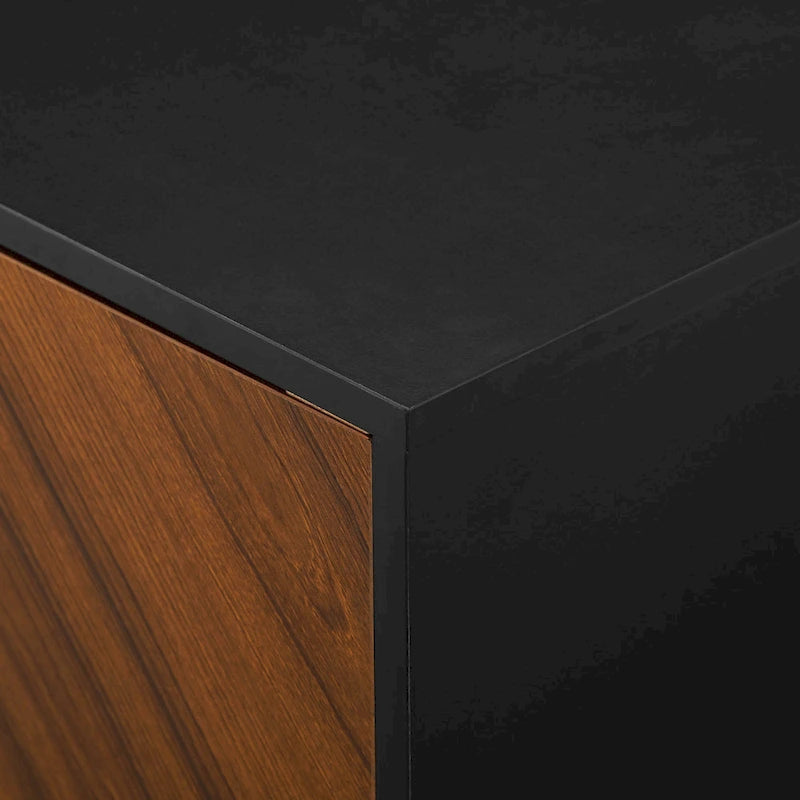 58-inch Mid-Century Modern 4-Door Buffet with Tapered Legs