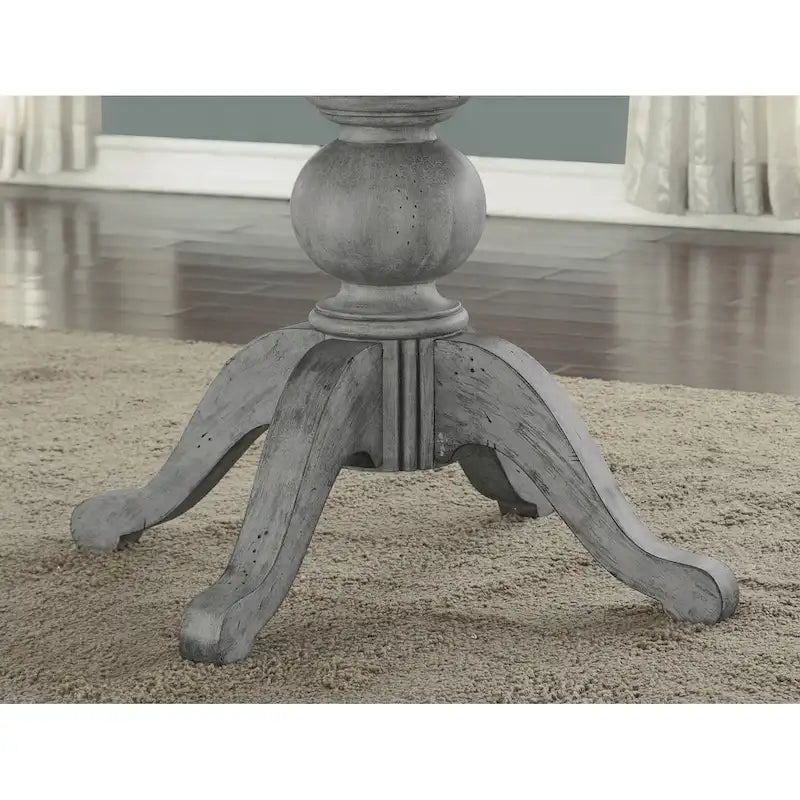 Table à manger sur pied en bois gris - 72 x 30 x 54