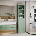 100% Solid Wood 16.5" Bathroom Storage Cabinet with Adjustable Shelves