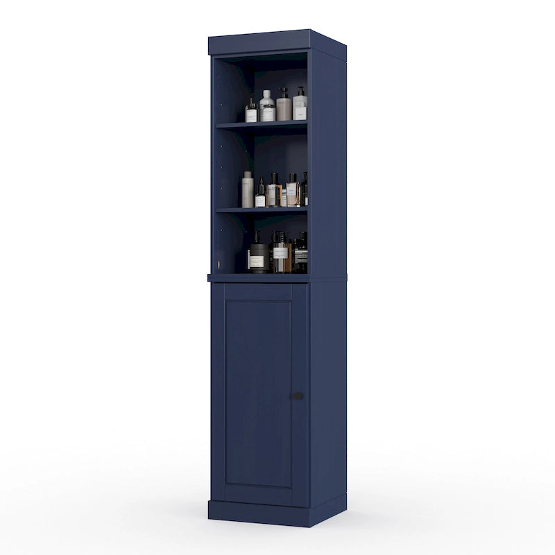 100% Solid Wood 16.5" Bathroom Storage Cabinet with Adjustable Shelves