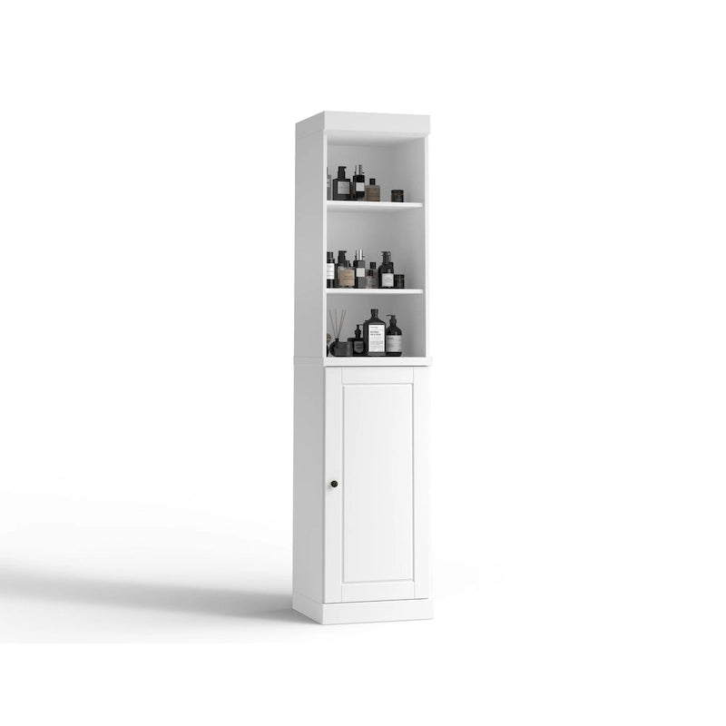 100% Solid Wood 16.5" Bathroom Storage Cabinet with Adjustable Shelves