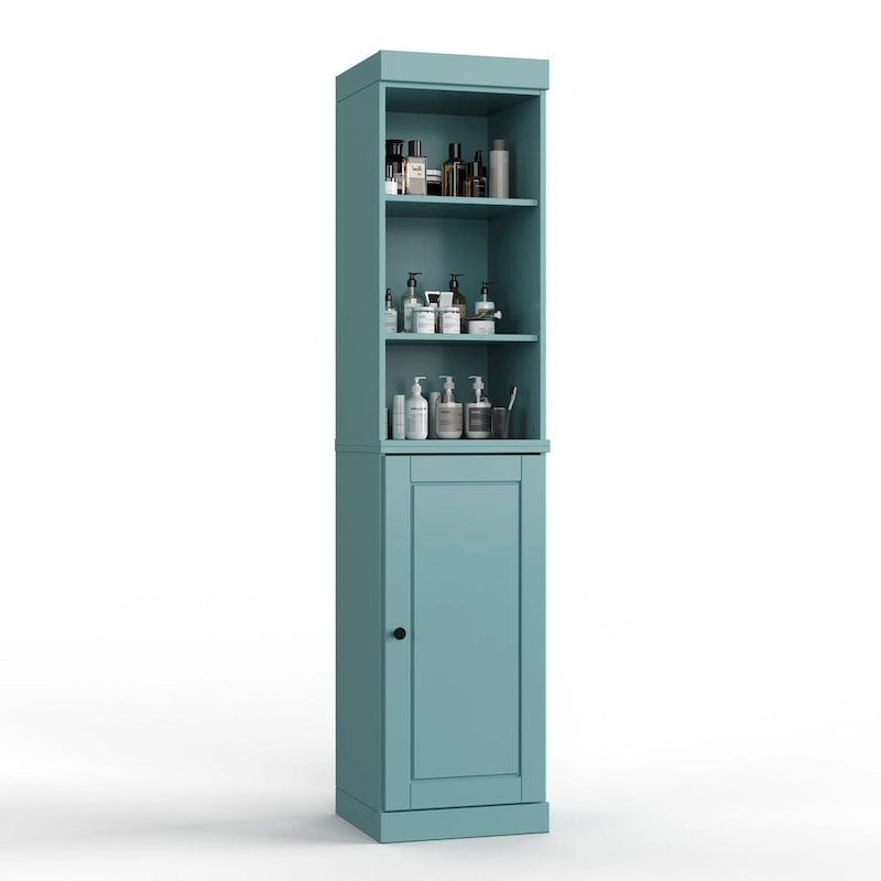 100% Solid Wood 16.5" Bathroom Storage Cabinet with Adjustable Shelves