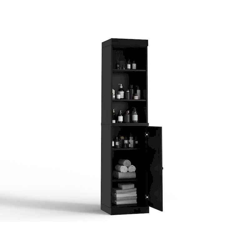 100% Solid Wood 16.5" Bathroom Storage Cabinet with Adjustable Shelves