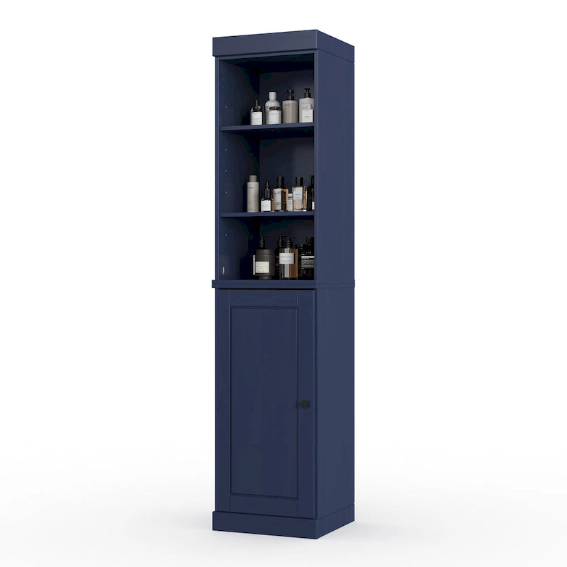 100% Solid Wood 16.5" Bathroom Storage Cabinet with Adjustable Shelves