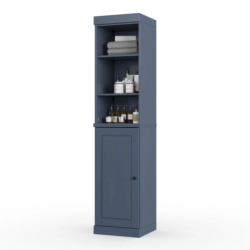 100% Solid Wood 16.5" Bathroom Storage Cabinet with Adjustable Shelves
