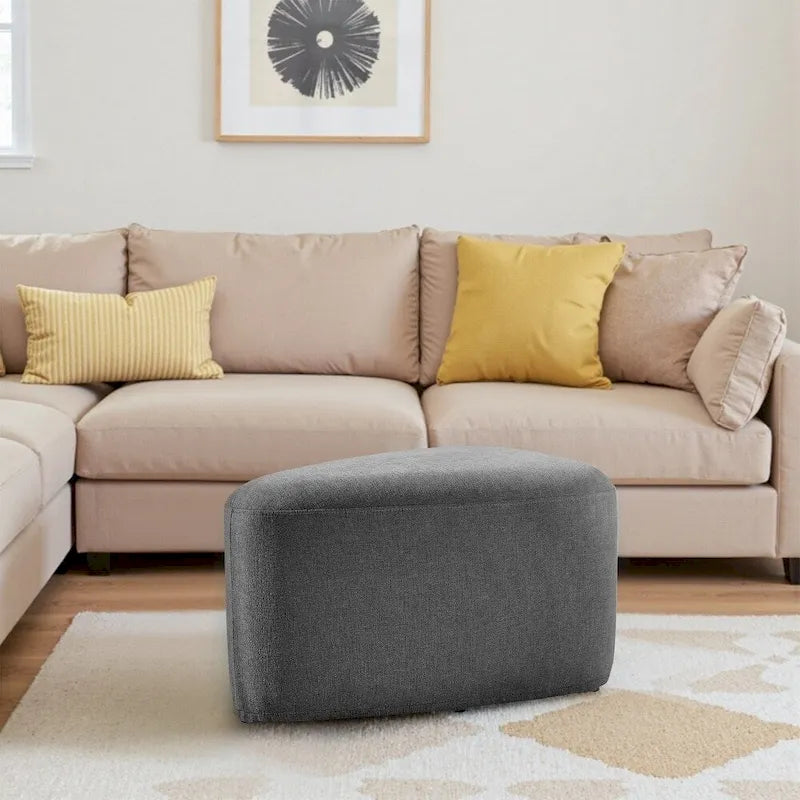 Pouf triangulaire ottoman en tissu moderne