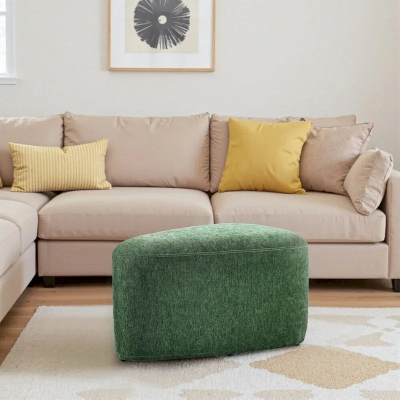 Pouf triangulaire ottoman en tissu moderne