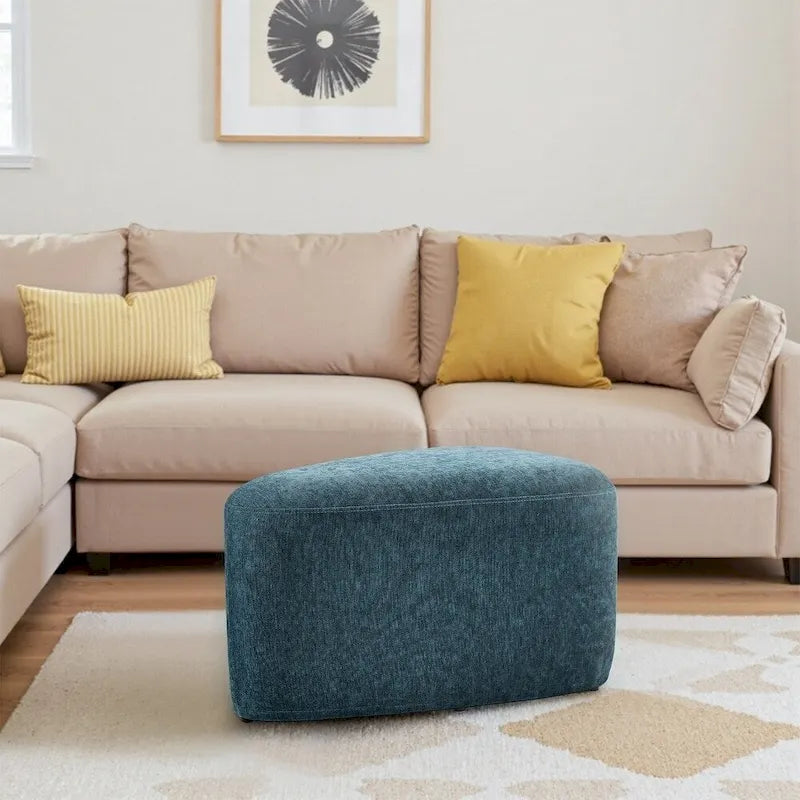 Pouf triangulaire ottoman en tissu moderne
