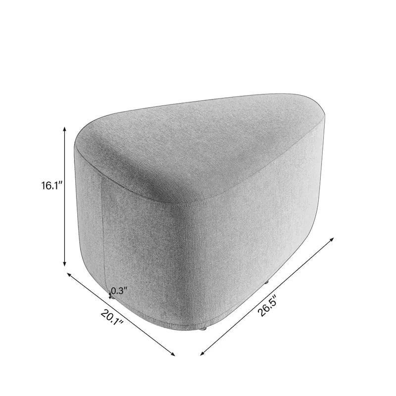 Pouf triangulaire ottoman en tissu moderne
