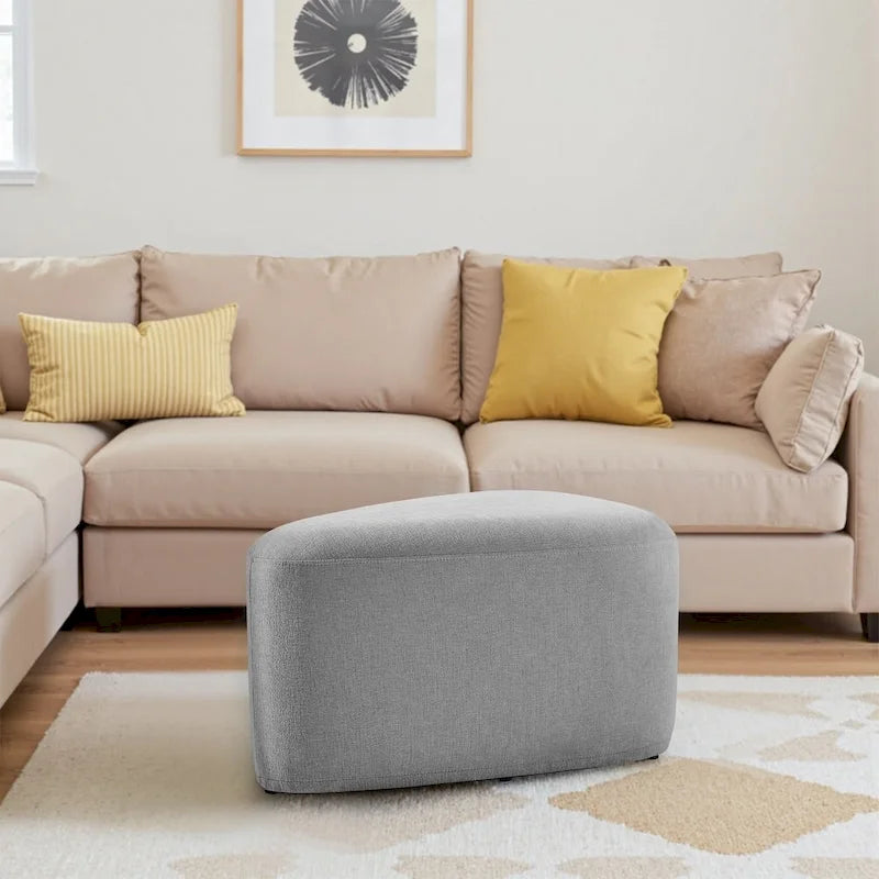 Pouf triangulaire ottoman en tissu moderne