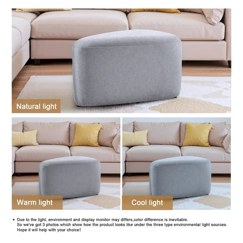 Pouf triangulaire ottoman en tissu moderne