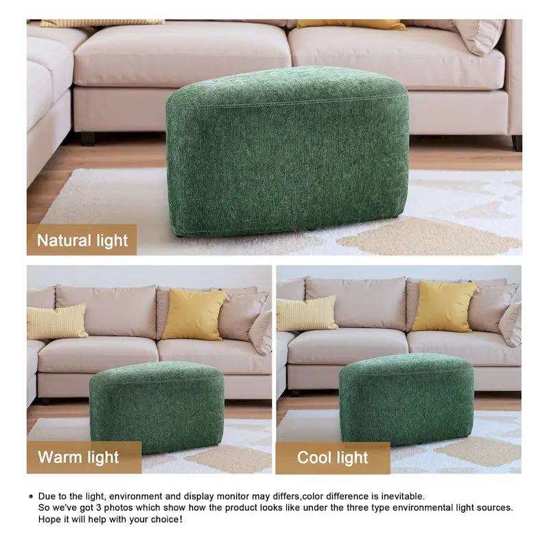 Pouf triangulaire ottoman en tissu moderne