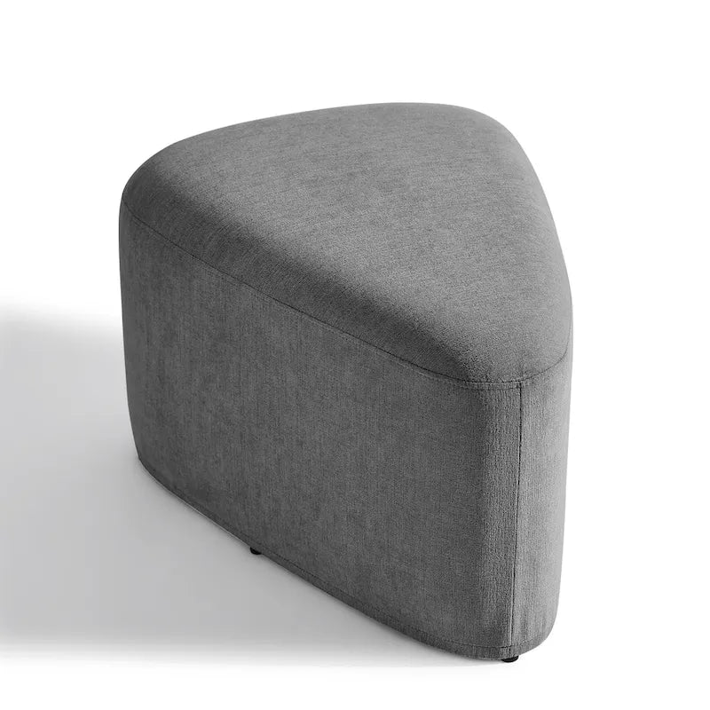 Pouf triangulaire ottoman en tissu moderne