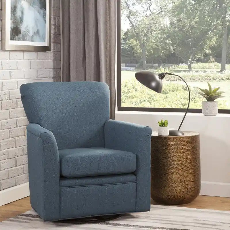 360° Swivel Rocker Chair with Polyester Fabric - ADA Compliant