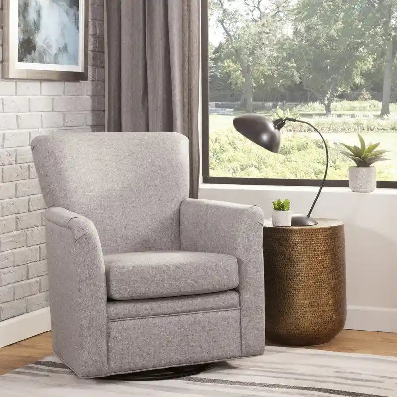 360° Swivel Rocker Chair with Polyester Fabric - ADA Compliant