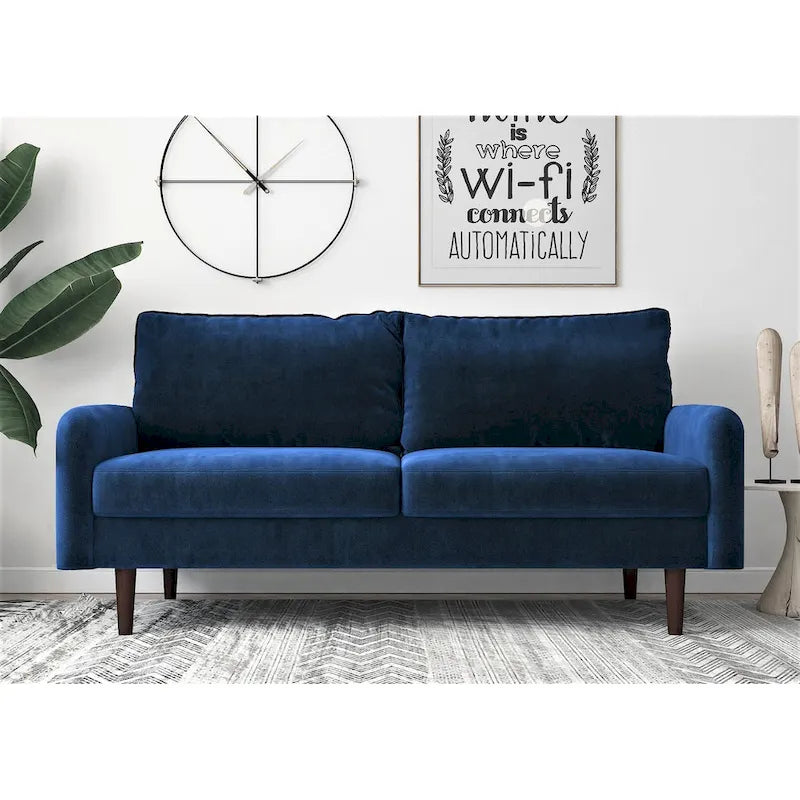 Devaney Velvet 71.6 Round Arms Sofa