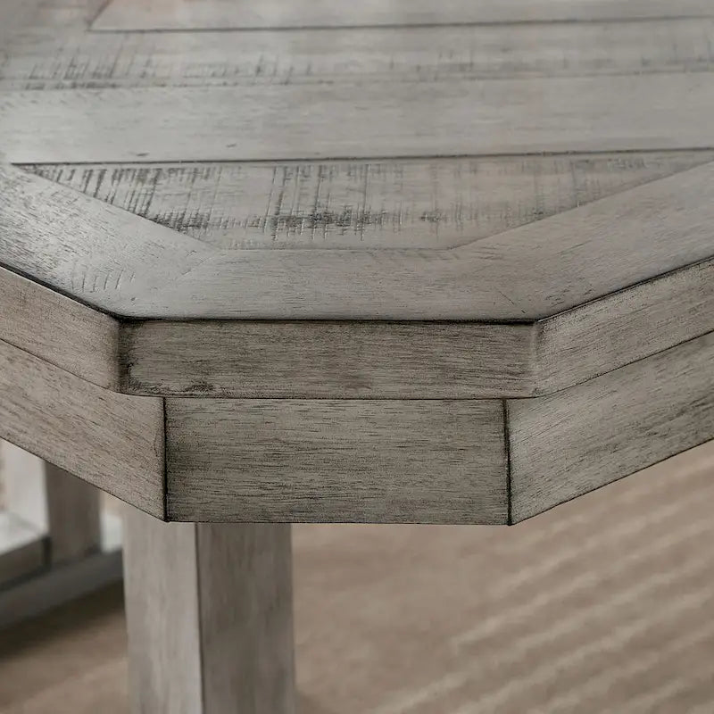 Table à manger Grey Diamond Wood Top de 60 pouces