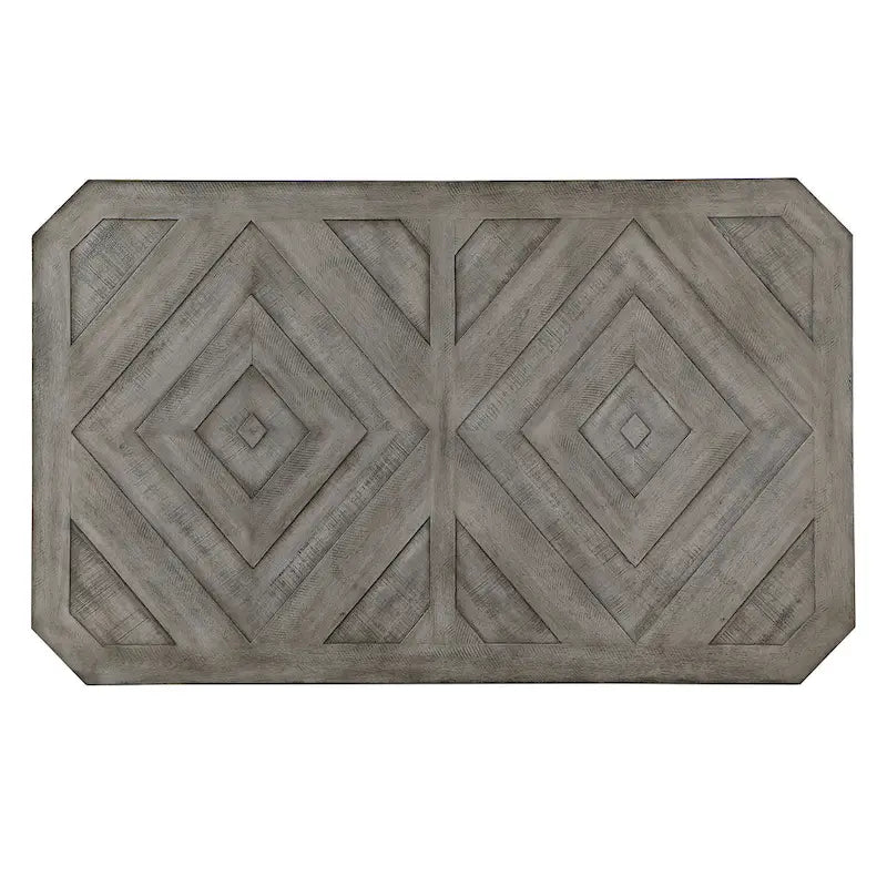 Table à manger Grey Diamond Wood Top de 60 pouces