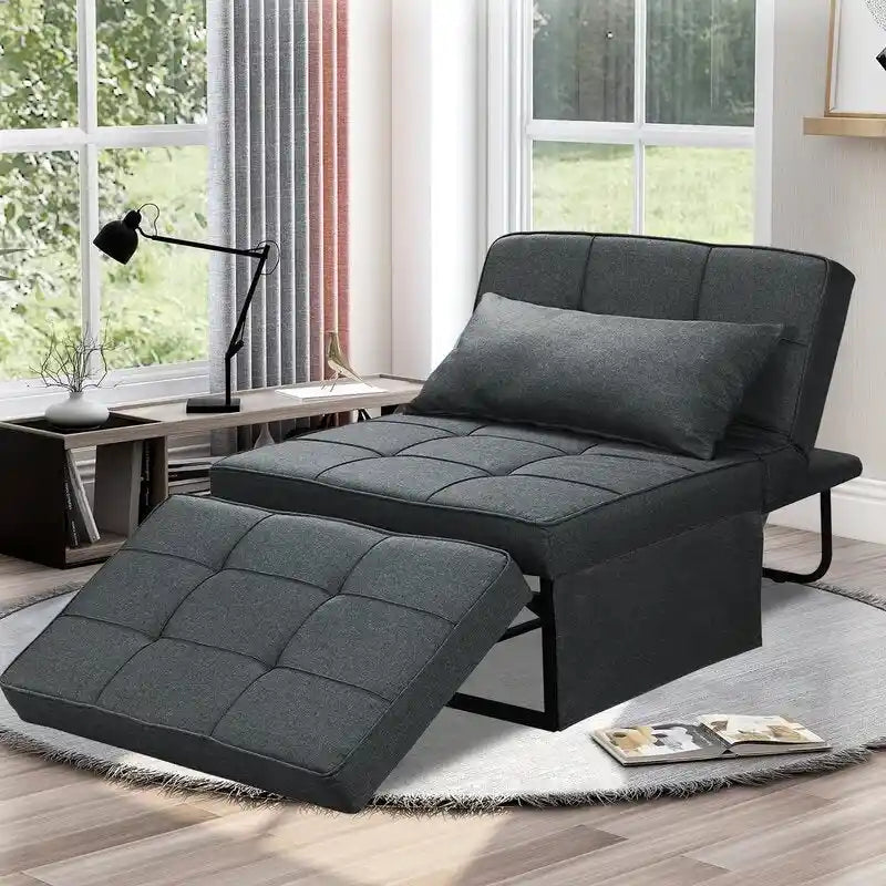 4-in-1 Adjustable Sleeper Sofa Chair with Ottoman