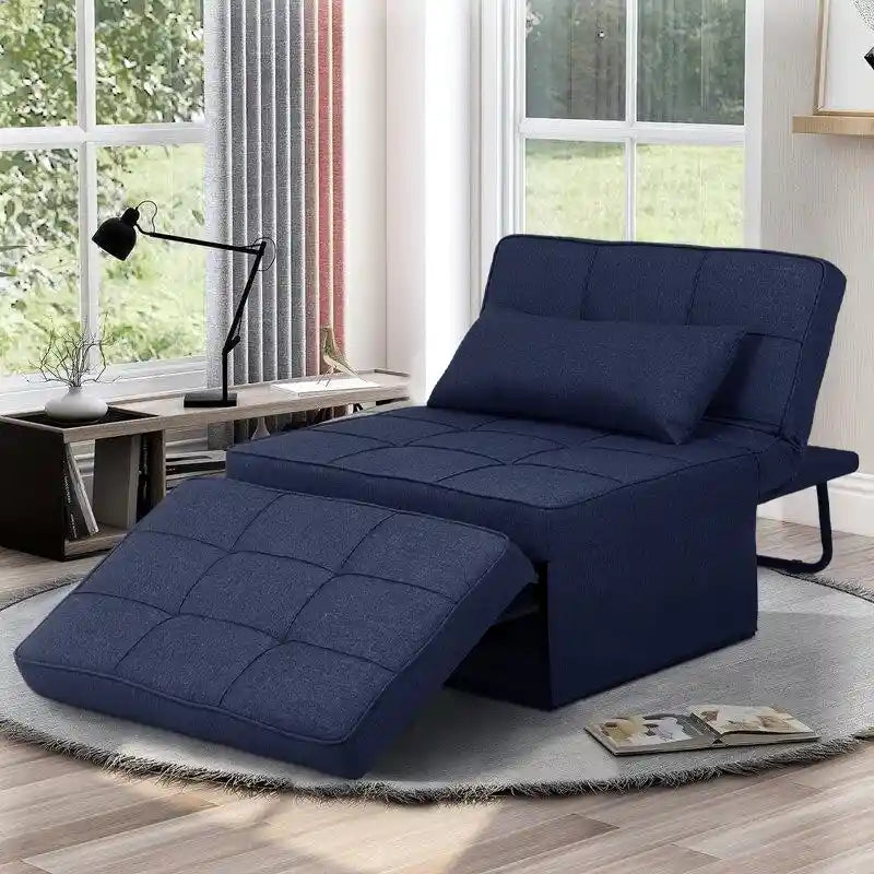 4-in-1 Adjustable Sleeper Sofa Chair with Ottoman