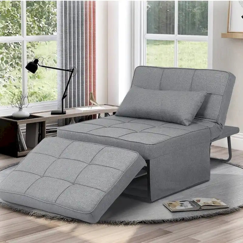 4-in-1 Adjustable Sleeper Sofa Chair with Ottoman