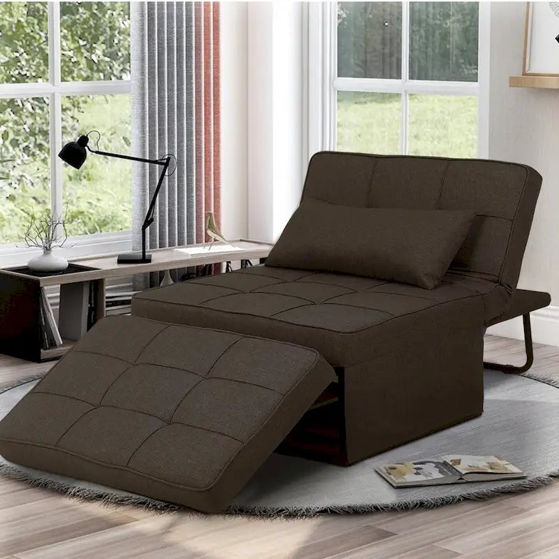 4-in-1 Adjustable Sleeper Sofa Chair with Ottoman