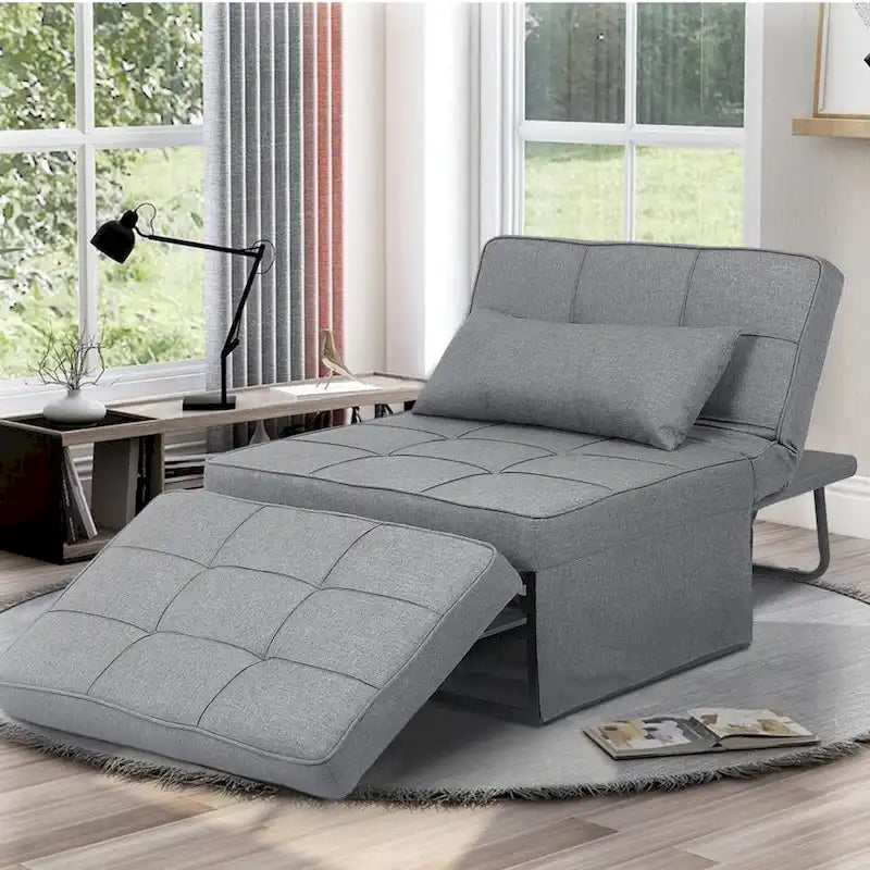 4-in-1 Adjustable Sleeper Sofa Chair with Ottoman
