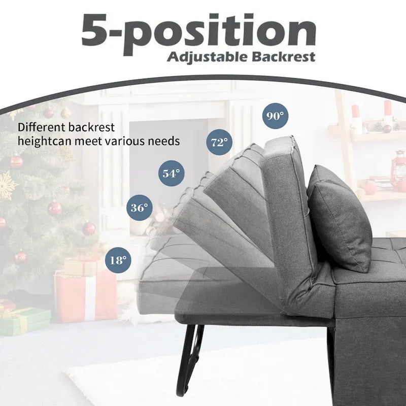 4-in-1 Adjustable Sleeper Sofa Chair with Ottoman