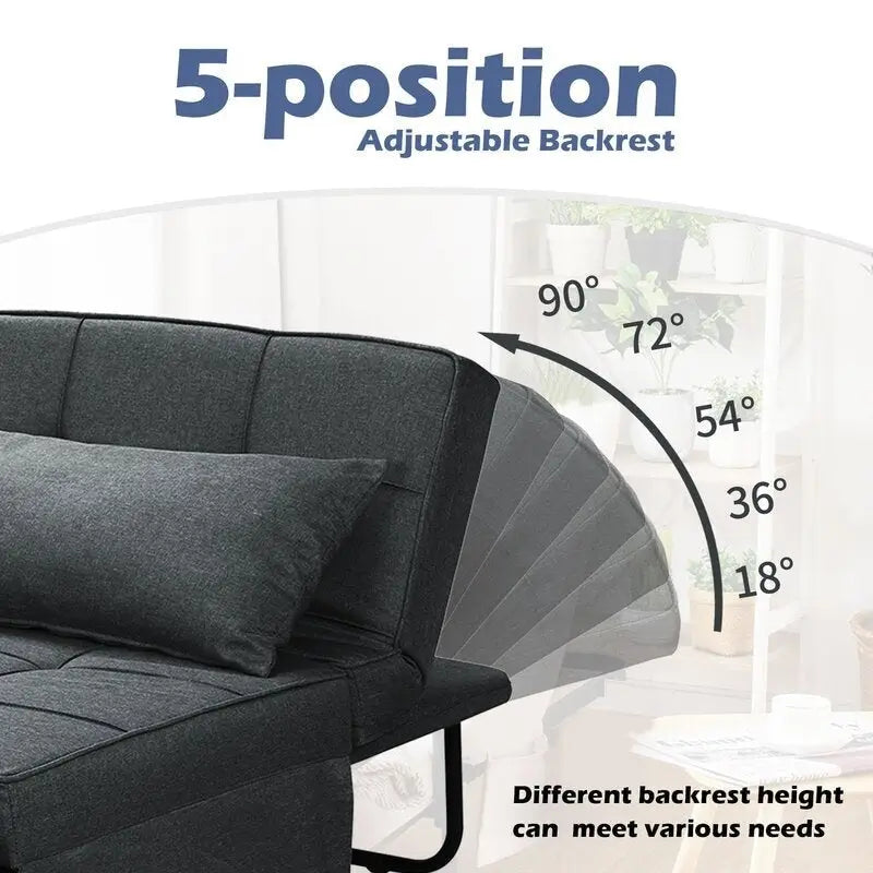 4-in-1 Adjustable Sleeper Sofa Chair with Ottoman