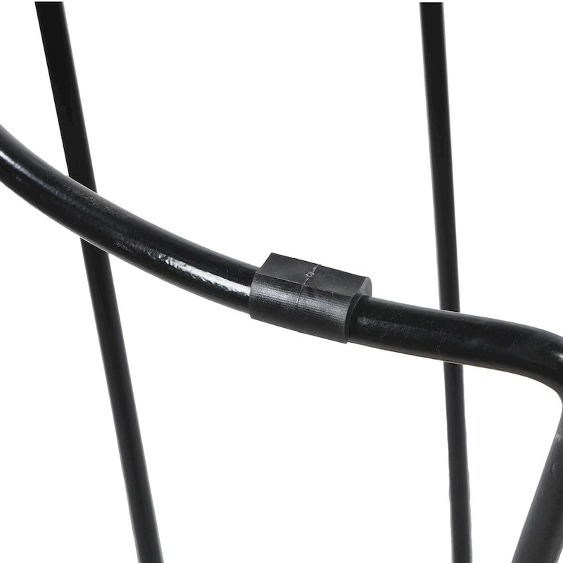 24 Inch Handcrafted Backless Barstool, Natural Brown Mango Wood Saddle Seat, Black Iron Base