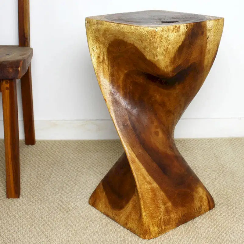 Tabouret de Table Single Twist 12" x 24" - Huile de Noyer