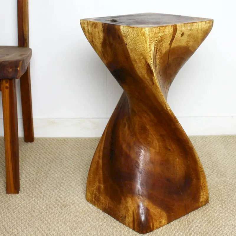 Tabouret de Table Single Twist 12" x 24" - Huile de Noyer