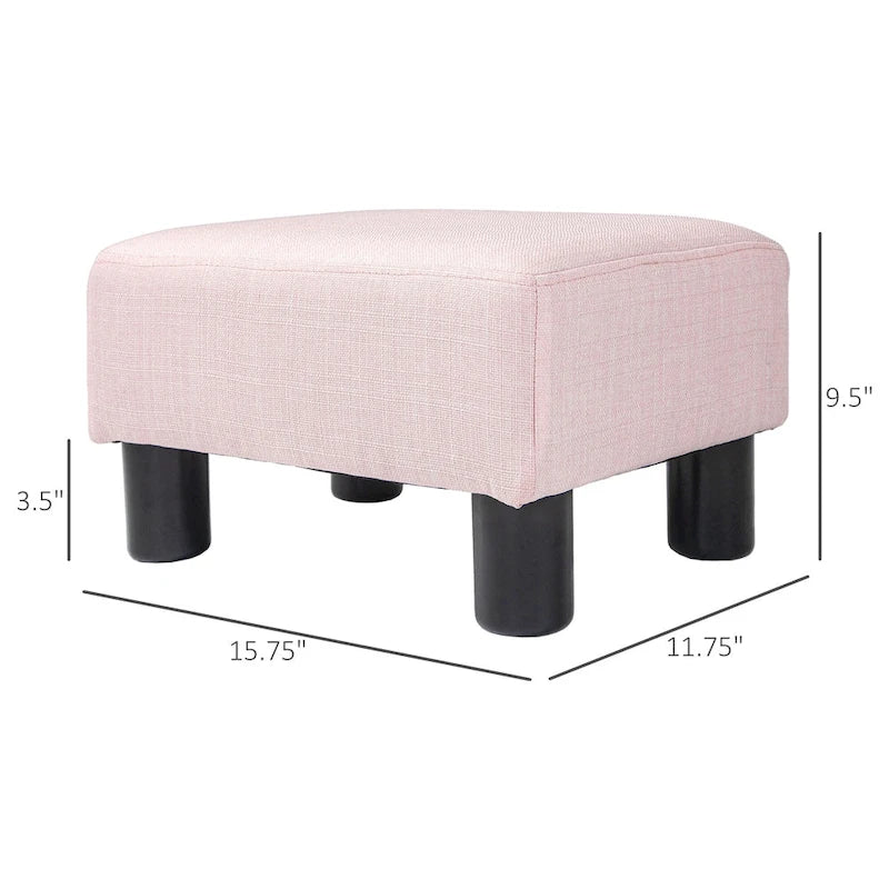 16 Cube Modern Linen Footrest Ottoman