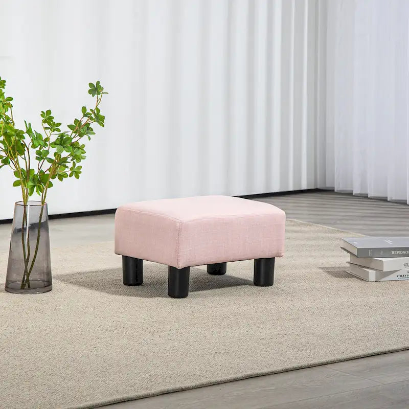 16 Cube Modern Linen Footrest Ottoman
