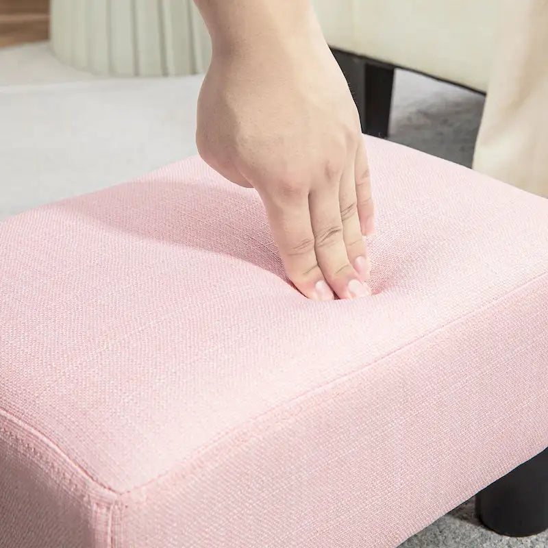 16 Cube Modern Linen Footrest Ottoman