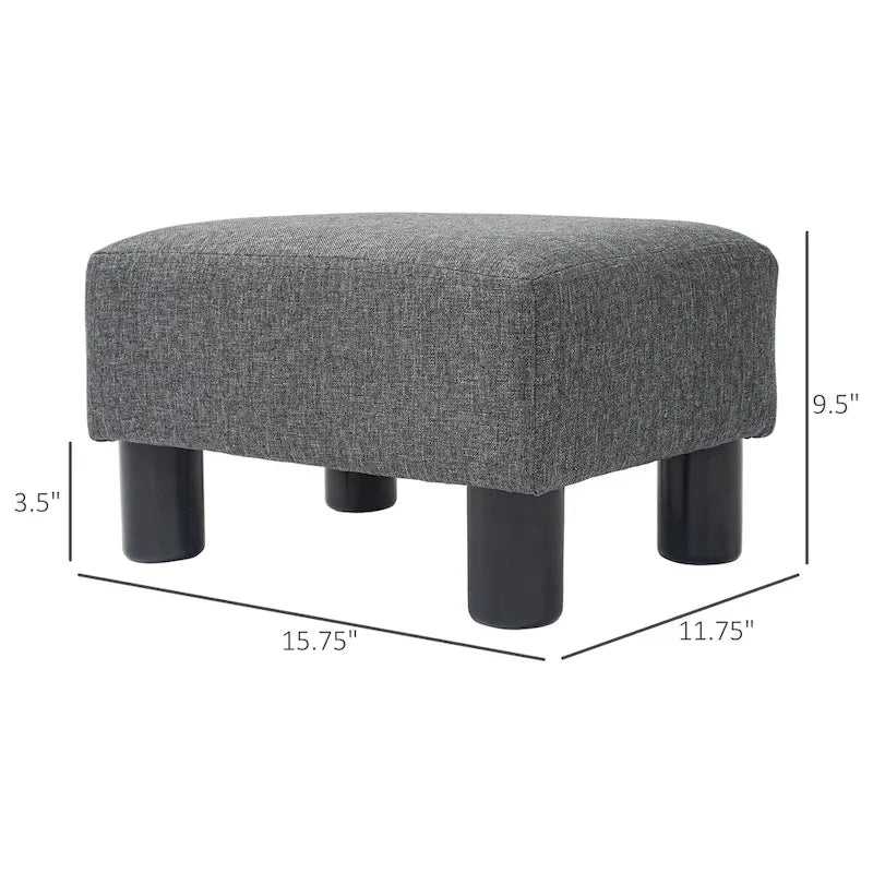 16 Cube Modern Linen Footrest Ottoman