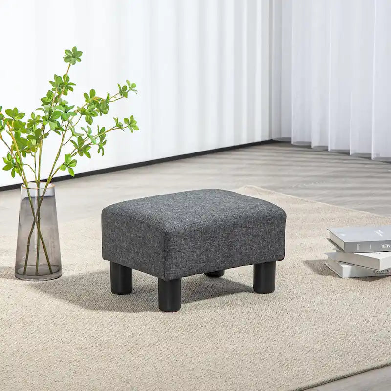 16 Cube Modern Linen Footrest Ottoman