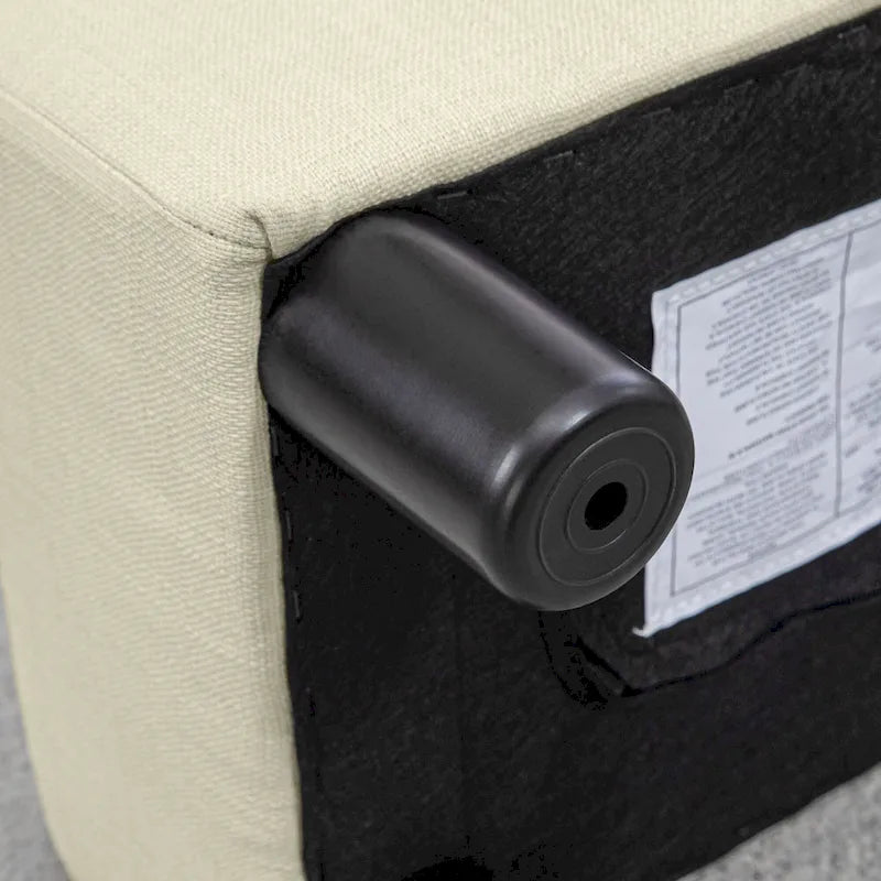 16 Cube Modern Linen Footrest Ottoman