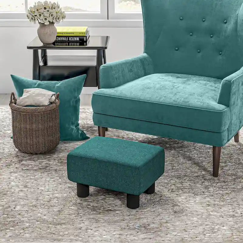 16 Cube Modern Linen Footrest Ottoman