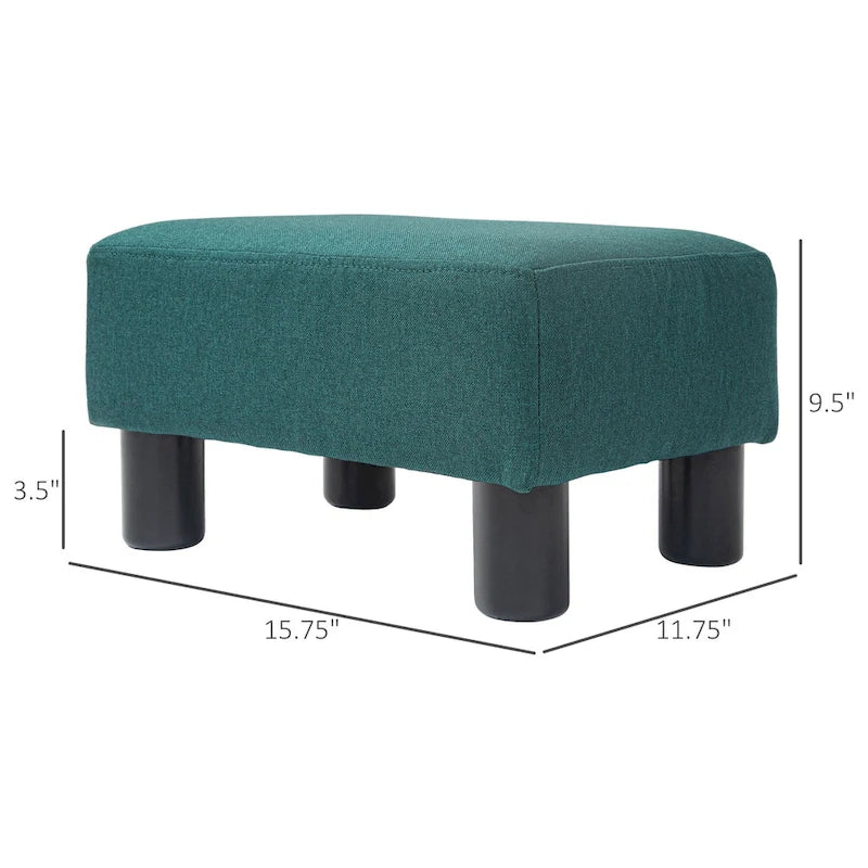 16 Cube Modern Linen Footrest Ottoman