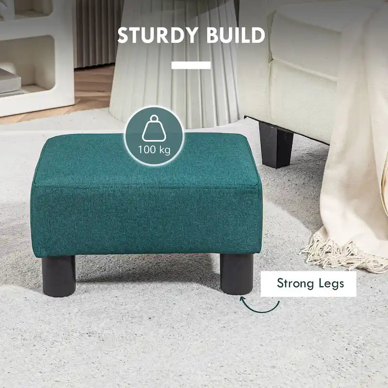 16 Cube Modern Linen Footrest Ottoman