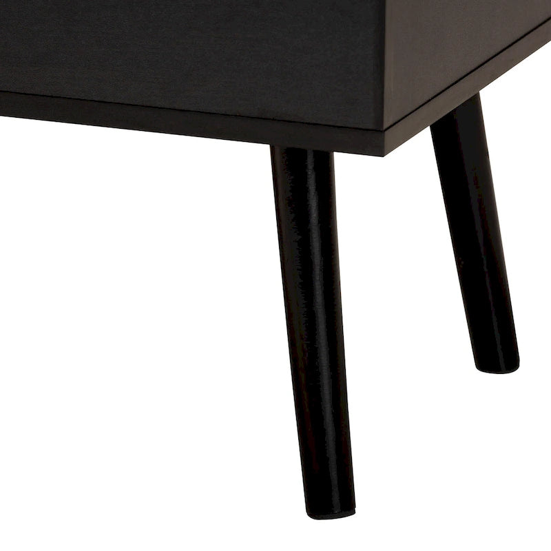 Table basse relevable bicolore moderne avec 3 compartiments de rangement