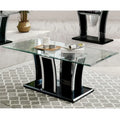 Table basse moderne 1 étagère avec plateau en verre de 47 pouces