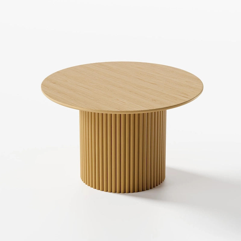 Table à manger ronde en bois massif de 46 pouces pour 4 personnes, style nordique - 46*30