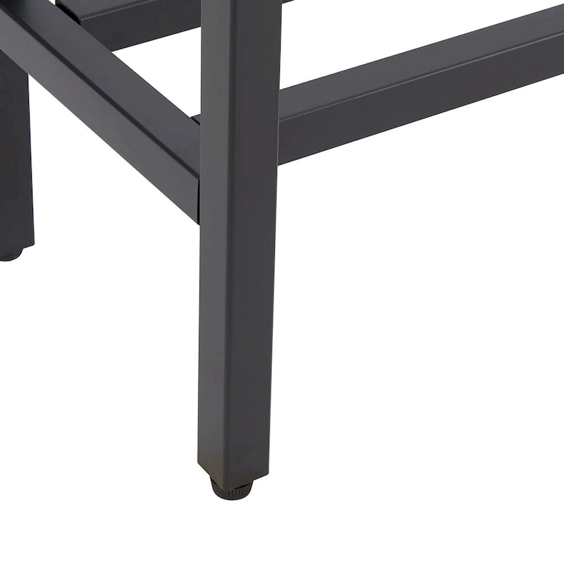 Console étroite et longue avec plateau miroir - Piètement en métal doré