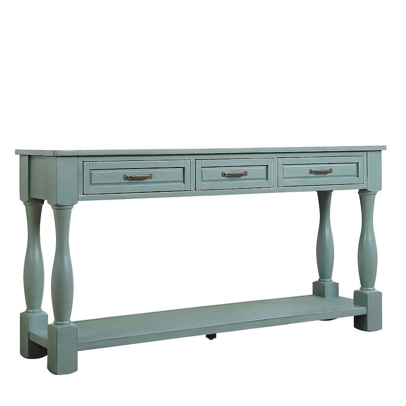 63.38" Sofa Console Table with 3 Drawers