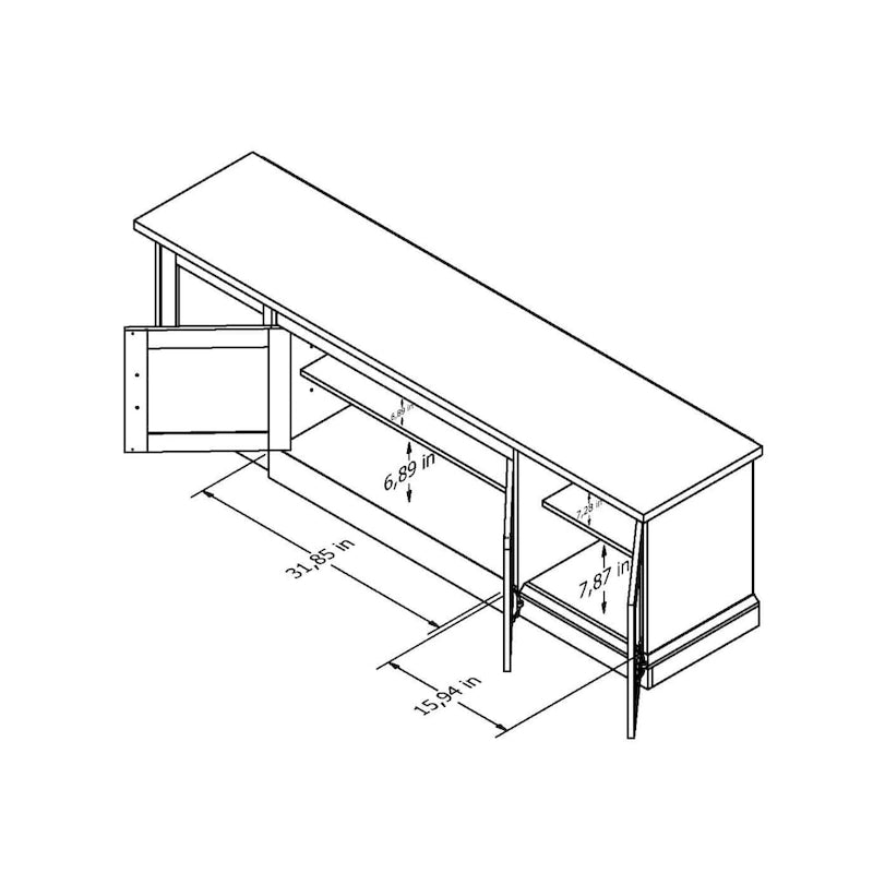 Meuble TV de rangement multifonction rustique de 68 pouces