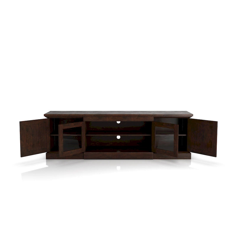 Meuble TV de rangement multifonction rustique de 68 pouces